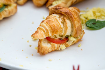 puff pastry with cheese and ham