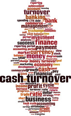 Obraz premium Cash turnover word cloud