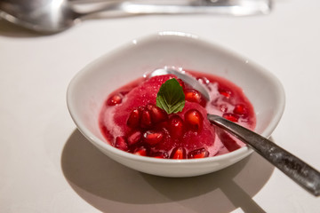 yogurt with raspberries