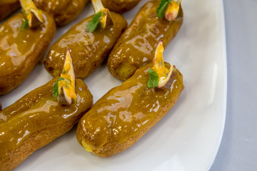 pastries with passionfruit and glaze 