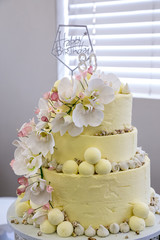 80th birthday cake with flowers