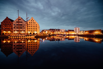 Travel photography of the urban landscape of the Gdansk, Poland. 