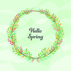 hello spring botanical florist sale banner
