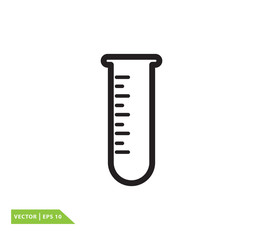 Tube glass icon vector logo design template