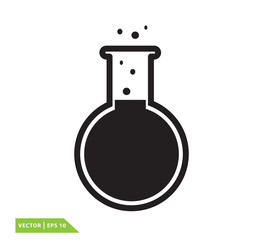 Fototapeta premium Tube glass icon vector logo design template