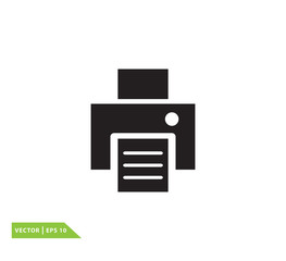 Printer icon vector logo design template