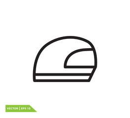 Helmet icon vector logo design template