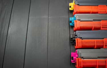 Replacement cartridges for the toner of a color laser printer