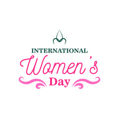 Womens day typography. Labels, logo, text design. Usable for banners, greeting cards, posters.