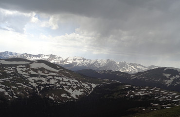 Summer in Rocky Mountain National Park: Forest Canyon, Baker Mountain, Mt Stratus, Mt Nimbus, Mt Cumulus, Howard Mountain, Mt Cirrus & Lead Mountain of the Never Summer Mountains From Trail Ridge Road