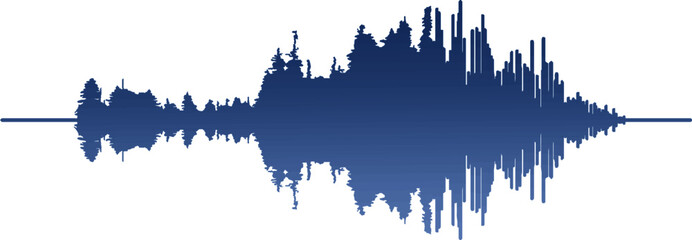 tree soundwave vector illustration