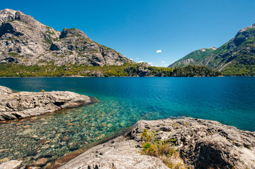 Landscape of Nahuel Huapi Lake in San Carlos de Bariloche, Argentina