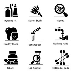  Hygiene and Healthcare Solid Vectors Pack