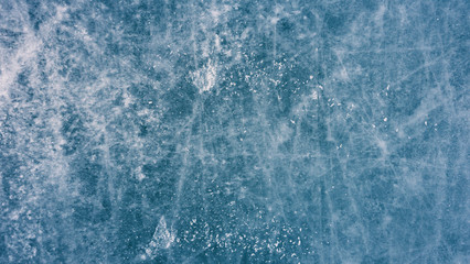 patterns on the ice surface, winter background