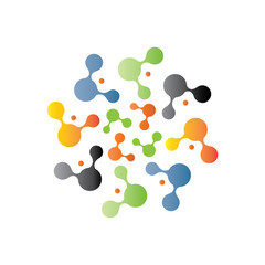Molecule symbol logo template vector illustration design