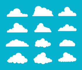 clouds drawing style , vector illustration