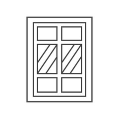 Broken window line icon