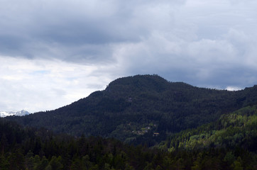 Naklejka premium Railway travel in Norway.Views from the train. The Bergen - Oslo train. 