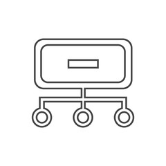 Diagram block vector line icon