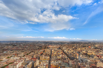 Fototapeta premium Scenic panoramic view of Mexico City center from the observation deck at the top of Latin American Tower (Torre Latinoamericana)