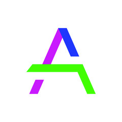 Initial letter A colorful logo. New letter icon