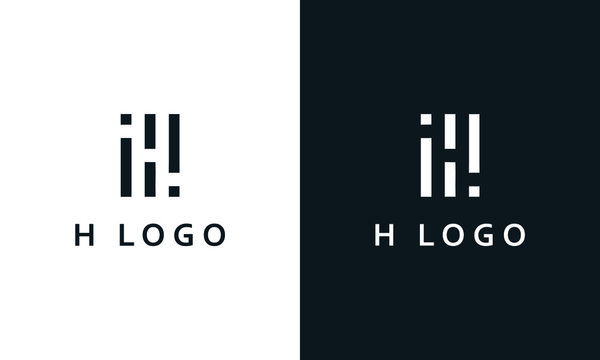 Minimalist abstract elegant line art letter H logo. This logo icon incorporate with H logo and brand name in the creative way.