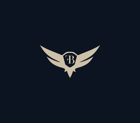 luxury wings abstract logo vector