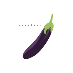 Vector illustration of an eggplant logo.