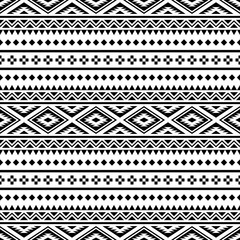 Seamless ethnic pattern. Traditional tribal pattern in black and white color