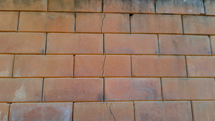 Fototapeta premium The crack in the brick wall.
