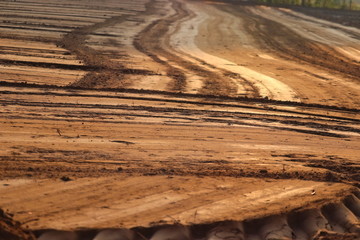 pattern or texture on agriculture farm for sowing seeds