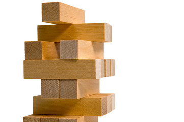 A puzzle game made of wooden blocks. Background for the development of imagination and spatial thinking.