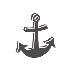 Anchor icon in flat style.Vector illustration.