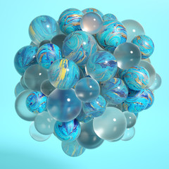 Beautiful background with fluid paint. 3d illustration, 3d rendering.