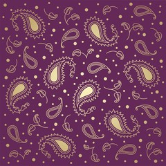 traditional paisley floral pattern , textile , Rajasthan, India	