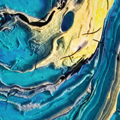 Obraz premium Beautiful background with fluid paint. 3d illustration, 3d rendering.