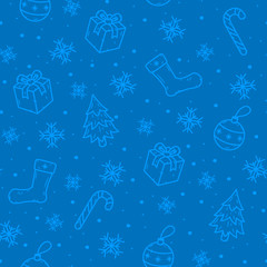 Naklejka na ściany i meble Christmas seamless pattern. New year pattern. Winter pattern.