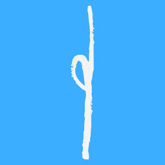 Variation of handwritten vertical White brush line