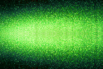 Green background. St Patricks day. Abstract twinkled bright background with bokeh defocused golden...