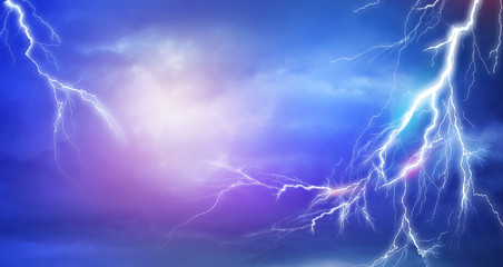 Lightning, thunder cloud dark cloudy sky 