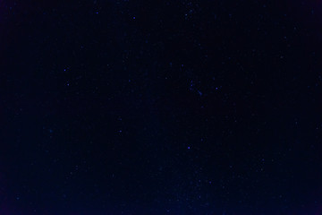 Amazing Panorama blue night sky milky way and star on dark background.Universe filled with stars, nebula and galaxy with noise and grain.Photo by long exposure and select white balance.selection focus