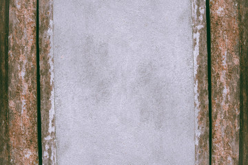 grunge brown wood  with gray concrete  texture empty space background