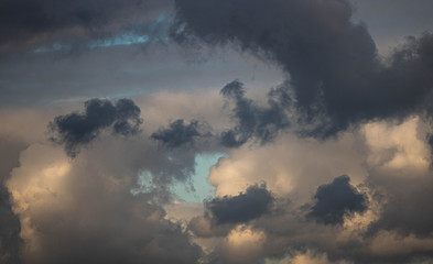 Contrasting clouds and nothing more than them.