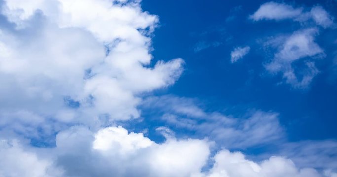 Passing cloud with blue sky in the afternoon