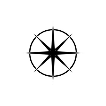 recommend clip art: Compass navigation icon isolated on white background