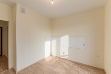 Russia, Moscow- October 19, 2019: interior room apartment modern bright cozy atmosphere. general cleaning, home decoration, preparation of house for sale