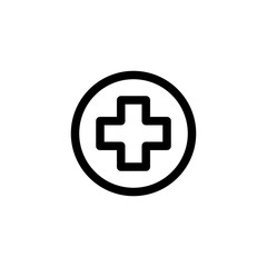 Icon Vector Illustration. Hospital Clinic Medical. Outline Style.