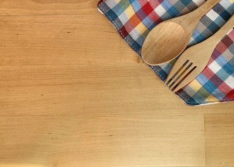 reusable wooden spoon and fork eco product for zero waste lifestyle