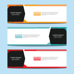 Abstract business banner template design.vector illustration.