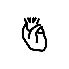 Icon Vector Illustration. Hearth Clinic Hospital. Outline Style.